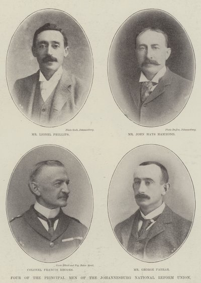 Quattro degli uomini principali del Johannesburg National Reform Union da English Photographer