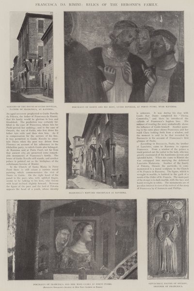 Francesca da Rimini, reliquie della famiglia dell