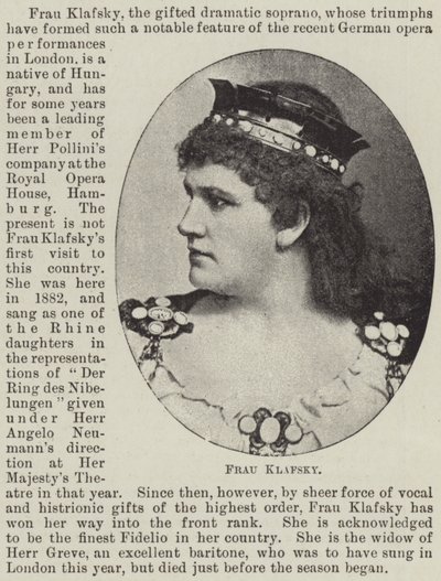 Frau Klafsky da English Photographer