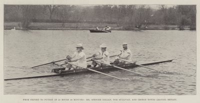 Da Oxford a Putney in 13 ore e 59 minuti, Mr Spencer Gollan, Tom Sullivan e George Towns partono da Henley da English Photographer