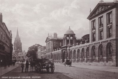 Facciata del Queens College, Oxford da English Photographer
