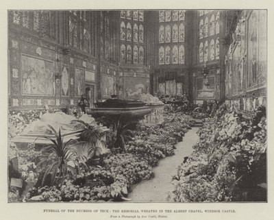 Funerale della Duchessa di Teck, le Corone Commemorative nella Cappella Albert, Castello di Windsor da English Photographer