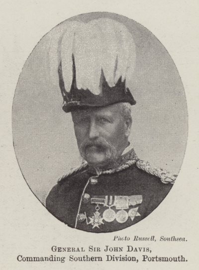 Generale Sir John Davis, comandante della Divisione Meridionale, Portsmouth da English Photographer