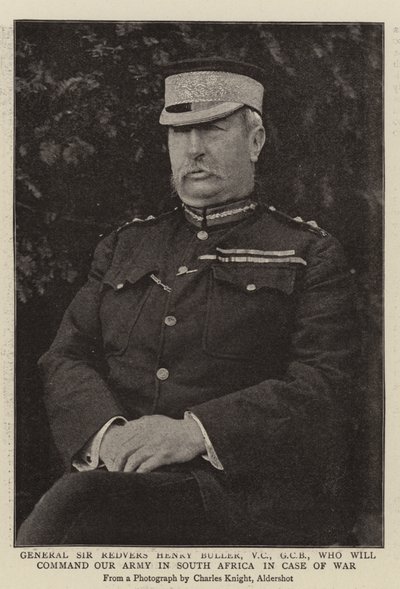 Generale Sir Redvers Henry Buller, VC, GCB, che Comanderà il nostro Esercito in Sudafrica in caso di Guerra da English Photographer