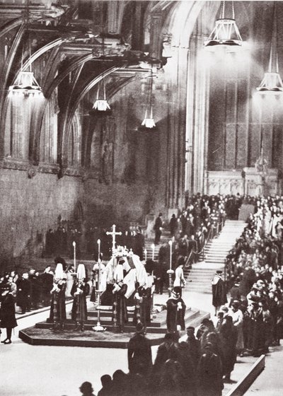 Giorgio V in stato a Westminster Hall, 1936 da English Photographer