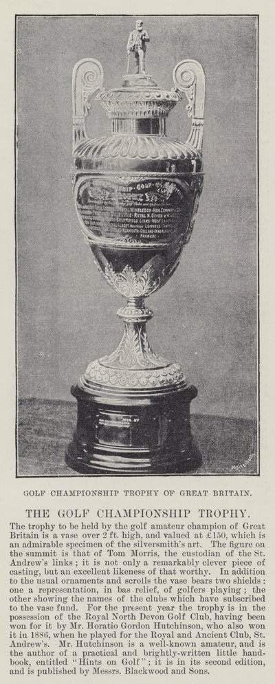 Trofeo del Campionato di Golf della Gran Bretagna da English Photographer