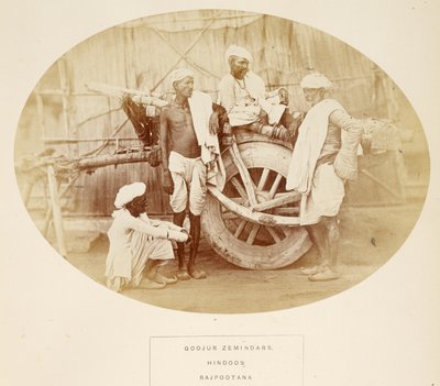 Goojur Zemindars, Hindoo, Rajpootana, da The People of India, di J. Forbes Watson, pubblicato nel 1868 da English Photographer