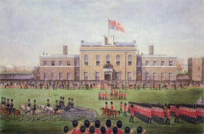 Grande parata della Hon Artillery Company, inciso da H. Billingsley dopo una fotografia di Coleman, 1865 da English Photographer