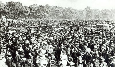Grande dimostrazione per il voto alle donne a Hyde Park, 21 giugno 1908 da English Photographer