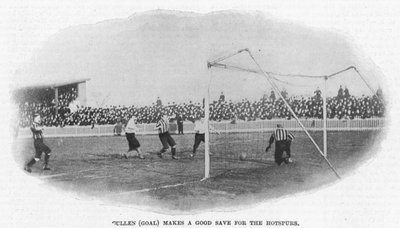 Gullen fa una buona parata per gli Hotspurs, 1899 da English Photographer