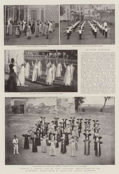 Istruzione ginnica al Cairo per gli egiziani nativi da English Photographer