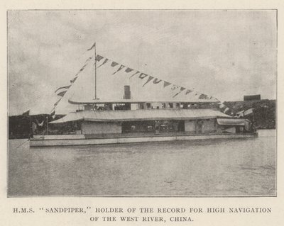 HMS Sandpiper, detentrice del record per la navigazione alta del fiume Ovest, Cina da English Photographer