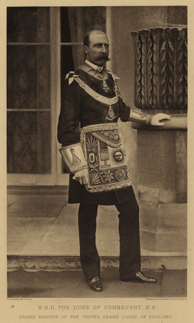 HRH il Duca di Connaught, KG, Gran Maestro della United Grand Lodge of England da English Photographer
