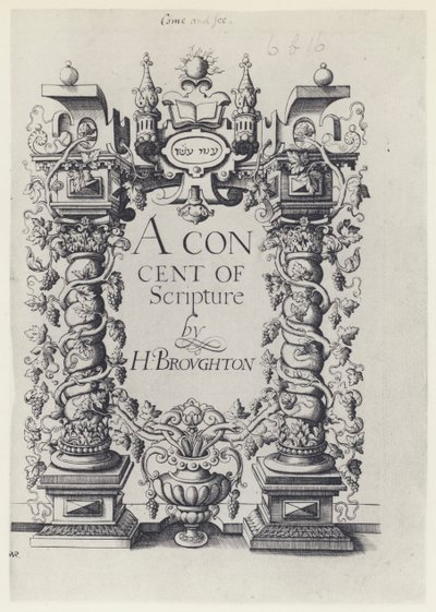H Broughton, Un Concerto di Scritture, G Simson e W White 1590 da English Photographer