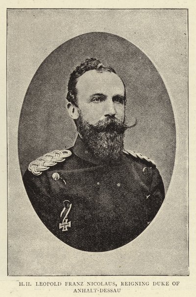 H H Leopoldo Franz Nicolaus, Duca regnante di Anhalt-Dessau da English Photographer