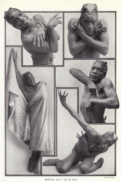 Habib Benglia, ballerino e attore francese nato in Algeria nel ruolo di Satana in Un Soir de Folie al Folies Bergere, Parigi da English Photographer