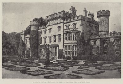 Castello di Hawarden, Flintshire, la residenza del Diritto Onorevole W E Gladstone da English Photographer