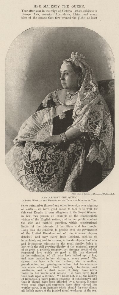 Sua Maestà la Regina, in Abito Indossato al Matrimonio del Duca e della Duchessa di York da English Photographer