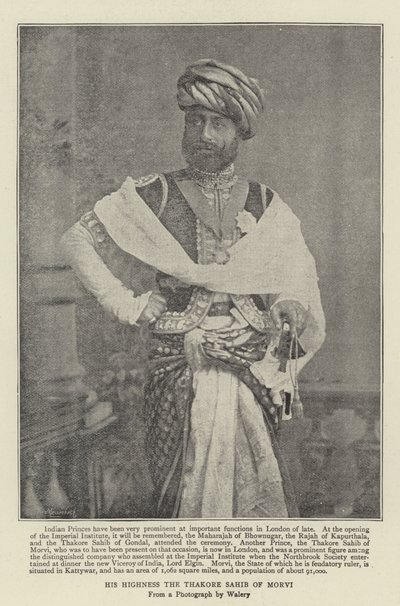 Sua Altezza il Thakore Sahib di Morvi da English Photographer