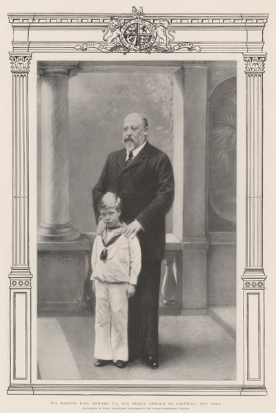 Sua Maestà Re Edoardo VII e il principe Edoardo di Cornovaglia e York da English Photographer