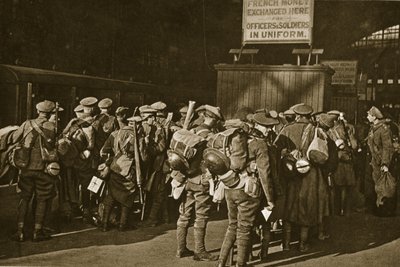Verso casa, con il loro grande compito grandemente compiuto, 1918-19 da English Photographer