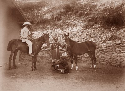 Cavalli a Simla, Queen Mab e Gladys da English Photographer