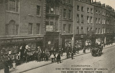 Houndsditch, una delle strade più trafficate di Londra, la casa del commercio di novità, Londra da English Photographer