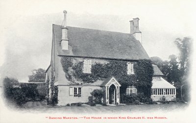 Casa nel villaggio di Long Marston, Gloucestershire, dove Re Carlo II fu nascosto dopo la sua fuga in seguito alla sconfitta del suo esercito nella battaglia di Worcester da English Photographer