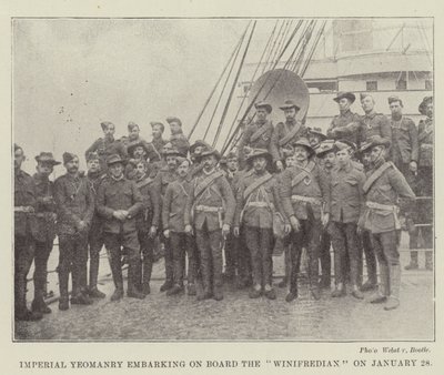 Yeomanry Imperiale che si imbarca sulla Winifredian il 28 gennaio da English Photographer