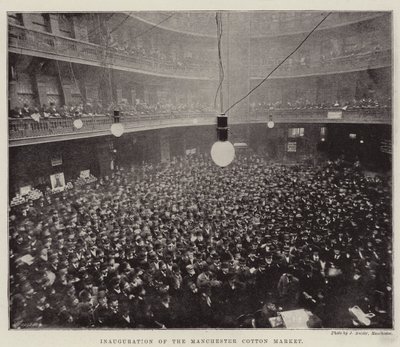 Inaugurazione del mercato del cotone di Manchester da English Photographer