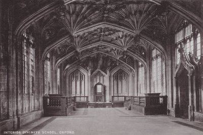 Interno della Scuola di Divinità, Oxford da English Photographer