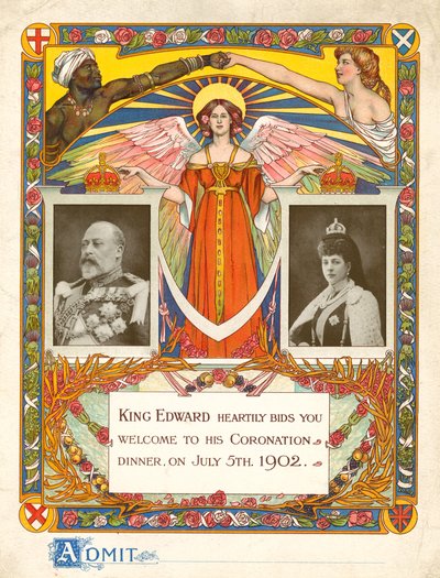 Invito alla cena di incoronazione di Re Edoardo VII il 5 luglio 1902 da English Photographer