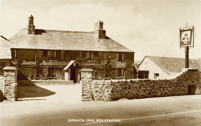Jamaica Inn, Bolventor, Cornovaglia, famosa per essere associata al contrabbando della Cornovaglia e celebrata nel libro omonimo di Daphne Du Maurier da English Photographer
