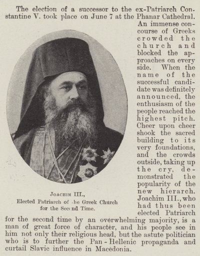 Joachim III, eletto Patriarca della Chiesa Greca per la Seconda Volta da English Photographer
