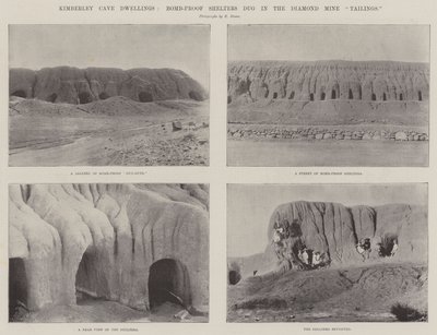 Abitazioni nelle caverne di Kimberley, rifugi a prova di bomba scavati nei detriti della miniera di diamanti da English Photographer