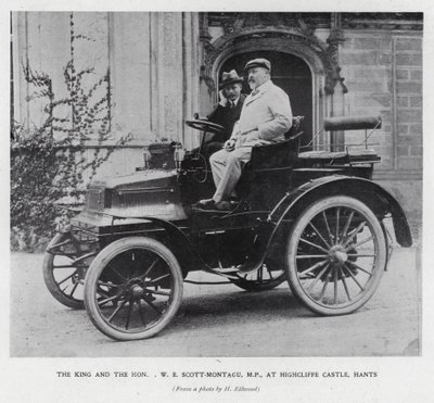 Re Edoardo VII con il deputato W E Scott-Montagu, al castello di Highcliffe, Hampshire da English Photographer