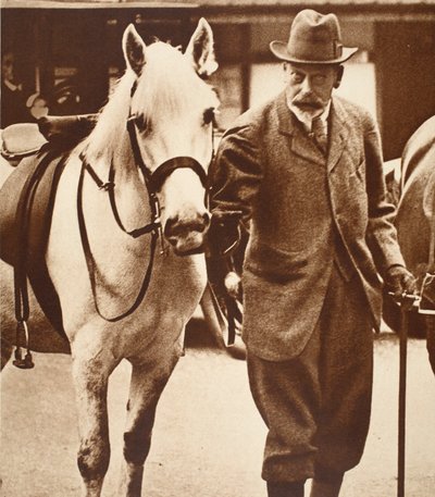 Re Giorgio e il suo pony preferito Jock, anni 