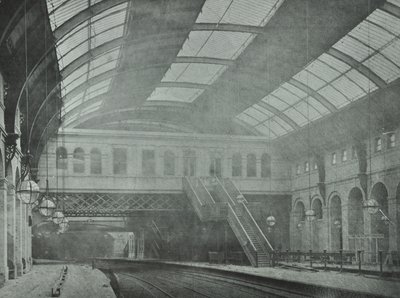 Kings Cross Station: vista delle piattaforme, 1862 da English Photographer