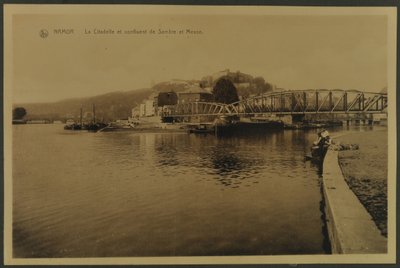 La Cittadella e confluenza di Sambre e Mosa, Namur, c.1914 da English Photographer