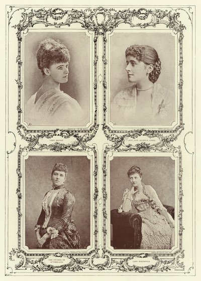 Lady Brooke, Lady Jane Seymour Combe, La Duchessa di Sutherland; Lady Borthwick da English Photographer