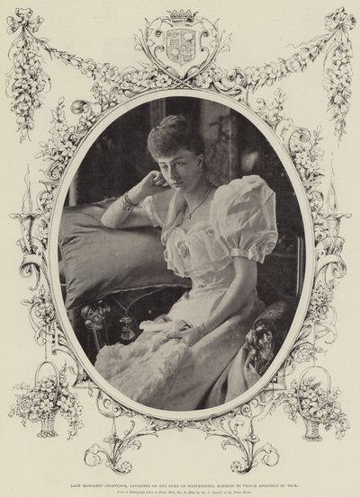 Lady Margaret Grosvenor, figlia del duca di Westminster, sposata con il principe Adolphus di Teck da English Photographer
