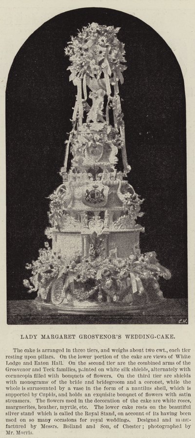 La torta nuziale di Lady Margaret Grosvenor da English Photographer