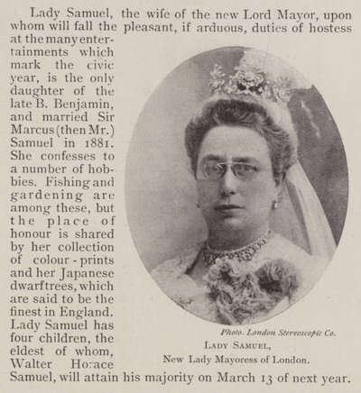 Lady Samuel, nuova sindachessa di Londra da English Photographer