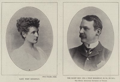 Lady West Ridgeway e il Diritto Onorevole Sir Joseph West Ridgeway da English Photographer
