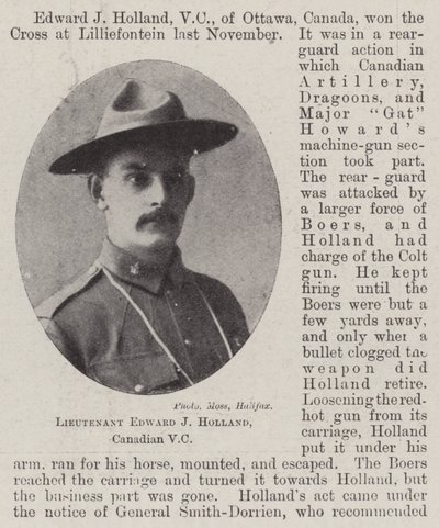 Tenente Edward J Holland, VC canadese da English Photographer