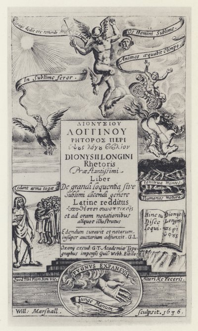 Longino, G T per G Webb, Oxford 1636 (foto b/n) da English Photographer