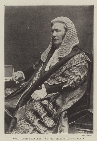Lord Justice Lindley, il Nuovo Master of the Rolls da English Photographer