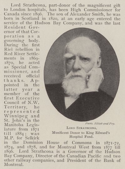 Lord Strathcona, munifico donatore al King Edward