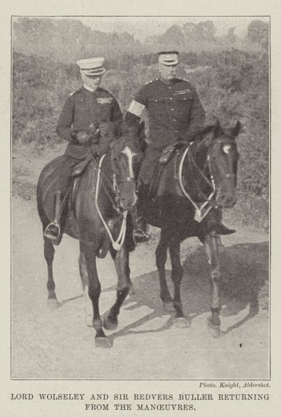 Lord Wolseley e Sir Redvers Buller di ritorno dalle manovre da English Photographer