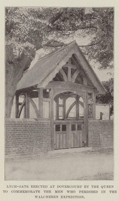Lych-Gate eretto a Dovercourt dalla Regina per commemorare gli uomini che perirono nella spedizione di Walcheren da English Photographer